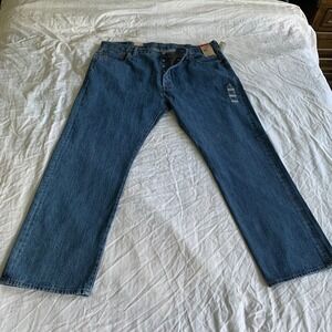 NEW‎ Levis 44x32 501 Original Jeans Blue Straight Leg Button Fly 100% Cotton